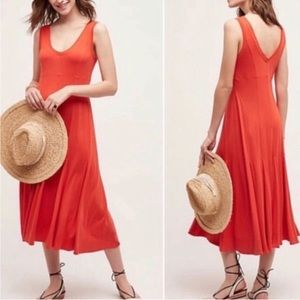 Antho orange midi dress